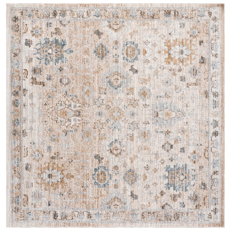 SAFAVIEH Vintage Westwood Grethe Rug - 6'3" Square - Ivory/Beige Blue