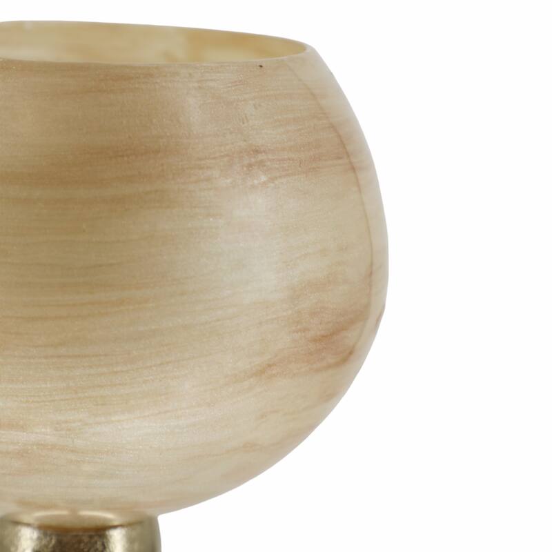 Glass Metal Goblet Votive Candle Holder - White, 20 in. - 20.0"