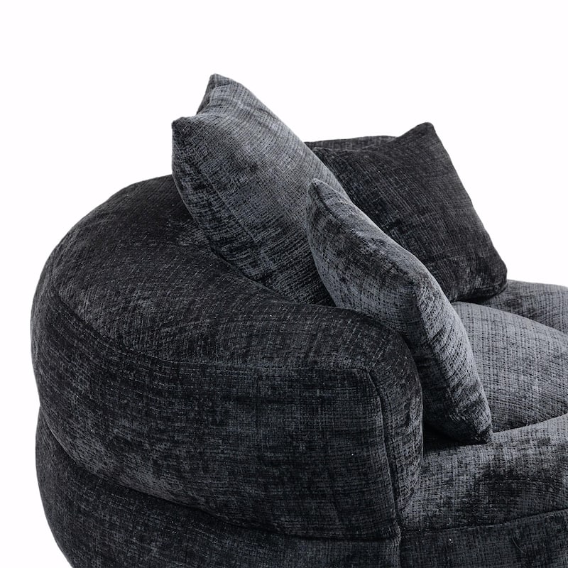Durable Lazy Sofa Comfort Lounger, High Back Bean Bag Couch with 3 Pillows