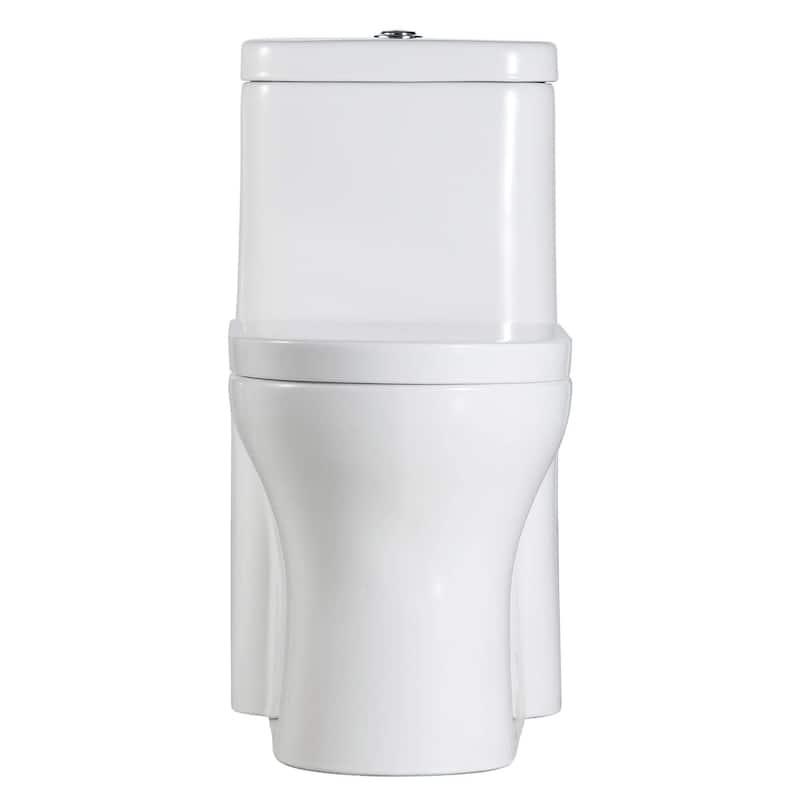 Fine Fixtures Dual-Flush Elongated One-Piece Toilet with High Efficiency Flush