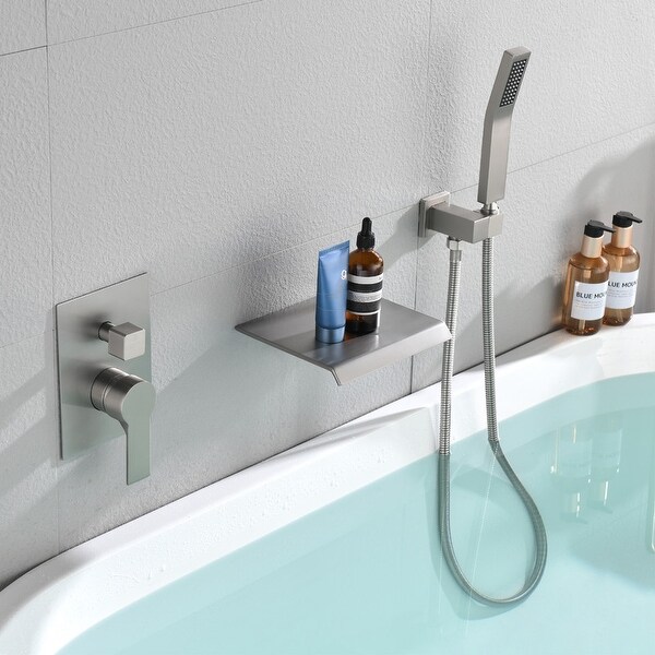 Bathtub Shower Faucet Set with Waterfall Tub Spout Shower System 2