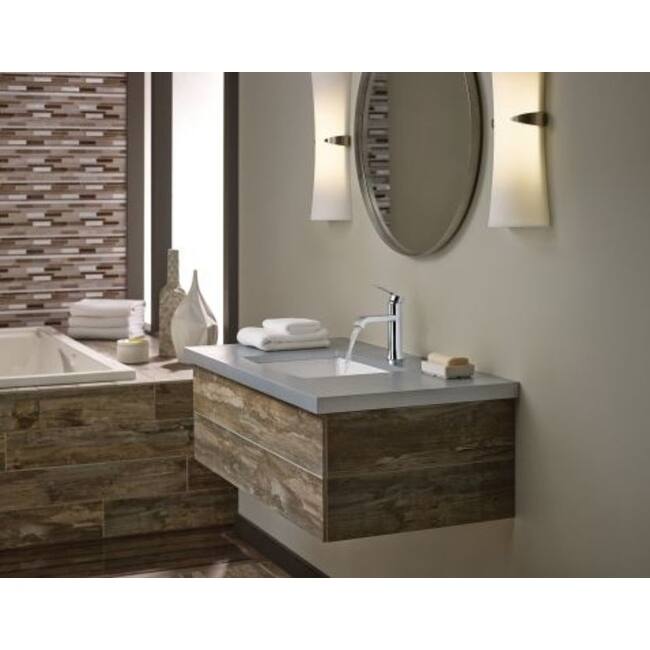 Moen Genta 1.2 GPM Single Hole Bathroom Faucet with Pop-Up Drain