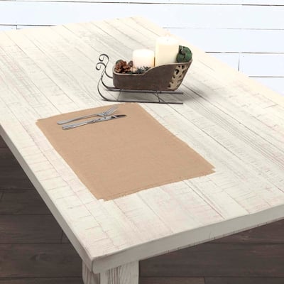 Jute Burlap Natural Placemat Set of 6 12x18 - Placemat 12x18