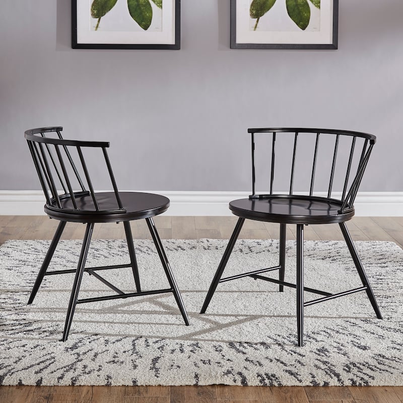 Mabel 42-inch Iron and Wood Round Dining Table or Dining Set by iNSPIRE Q Modern