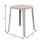 preview thumbnail 41 of 69, Tresse Modern Stackable Dining Stool with Wicker Seat for Dining Room, Garden, Patio, Indoor or Outdoor - No Assembly Required