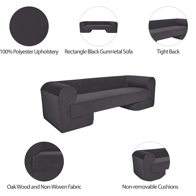 Sagebrook Home Modern Upholstered Sofa - 97" x 35" x 29"