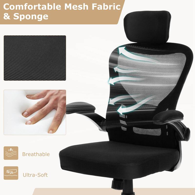 Costway Ergonomic Mesh Office Chair Executive Chair with Adjustable - See Details