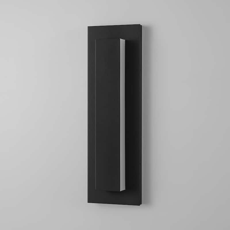Aluminum Modern Black Rectangular Linear Outdoor Wall Lights Dimmable LED Wall Sconce