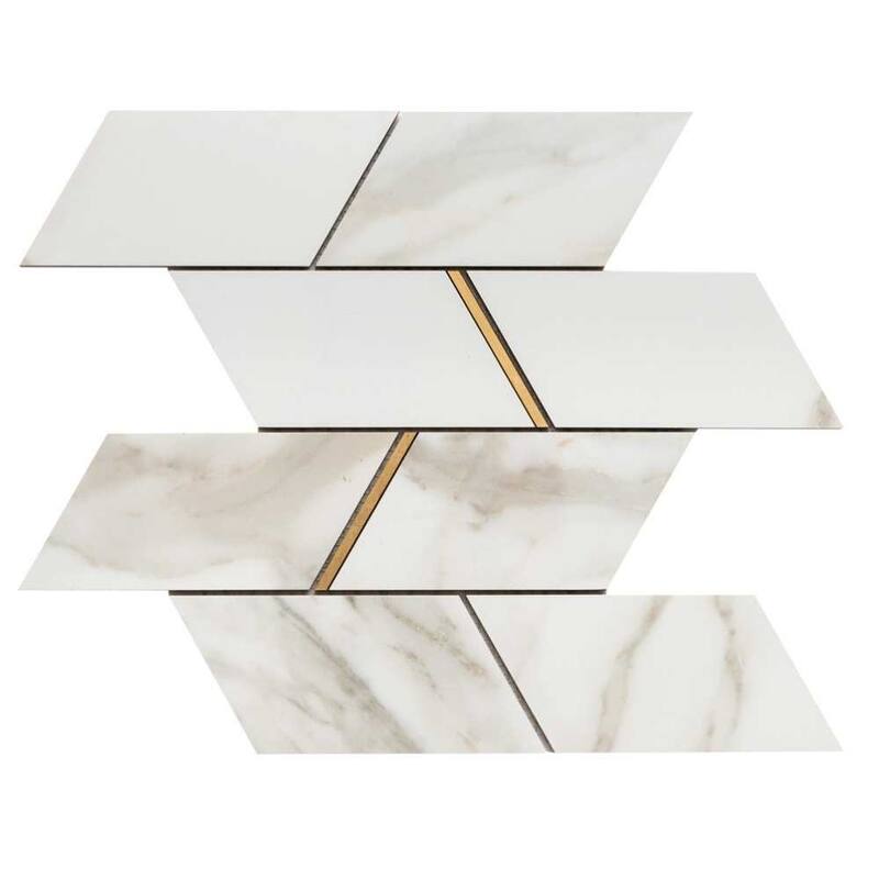 The Tile Life Stately Avenue 11x12 Calacatta Gold Porcelain Floor & Wall Tile