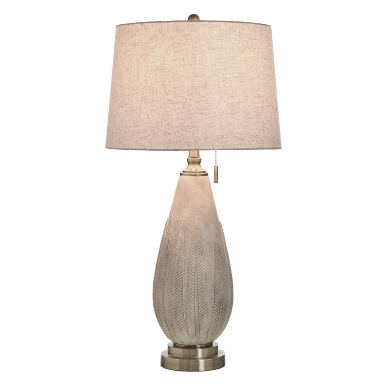 StyleCraft Poly Table Lamp - Delnice Ivory - White Shade