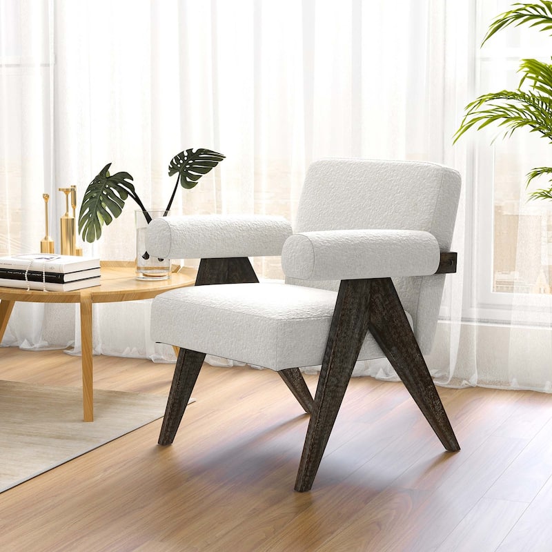 Set of 1/2 Modern Mid Century Accent Chair Upholstered Armchair