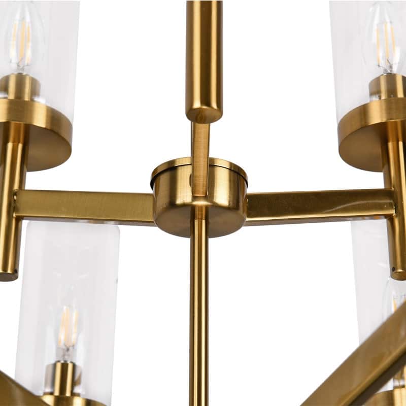 9 - Light Dimmable Tiered Chandelier - N/A