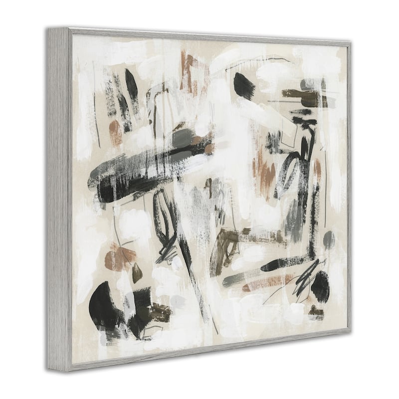Stupell Subtle Abstract Brush Strokes Framed Giclee Art Design By June Erica Vess