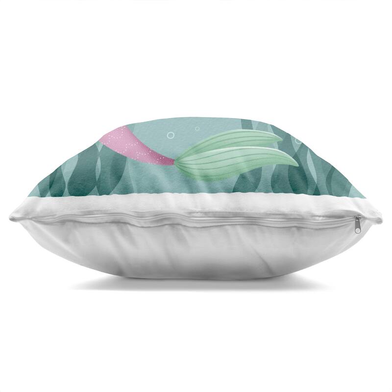 Stupell Mermaid & Fish Friends Decorative Printed Throw Pillow Design by Sarah Hickman