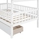 preview thumbnail 14 of 28, Twin House Bed with 2 Storage Drawers,Rails and Roof for Kids