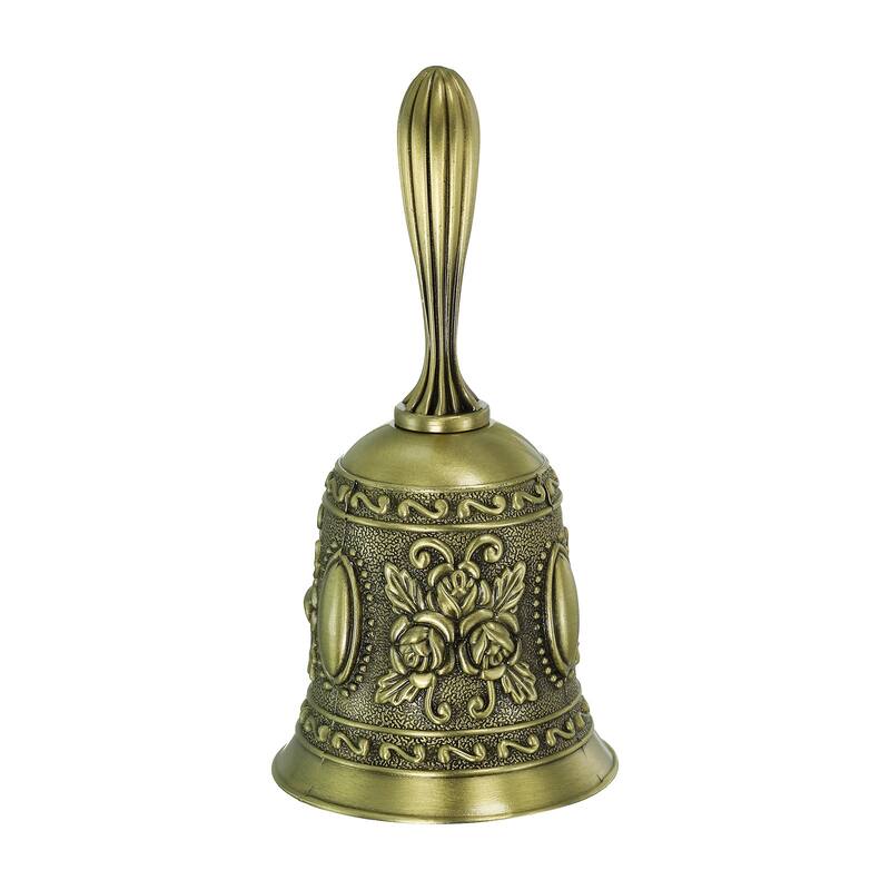 Hand Bell, 1pcs Dinner Bell Call Bell Vintage Carved Metal for Service
