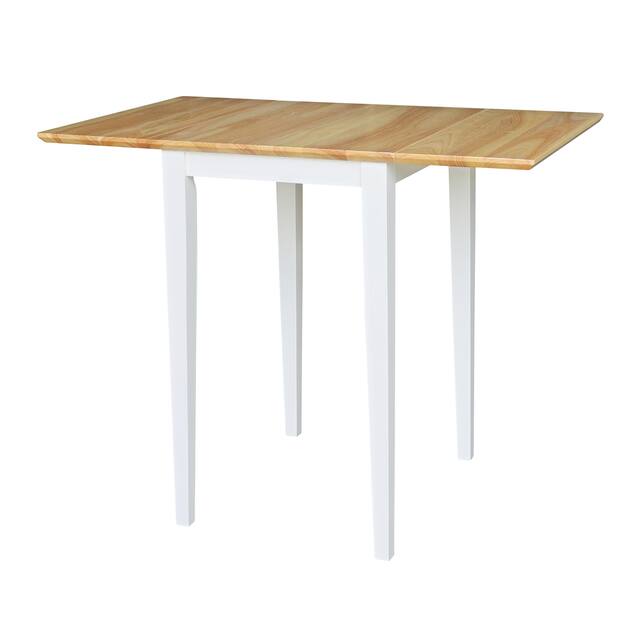 International Concepts Small Drop Leaf Shaker Style Dining Table - White/Natural