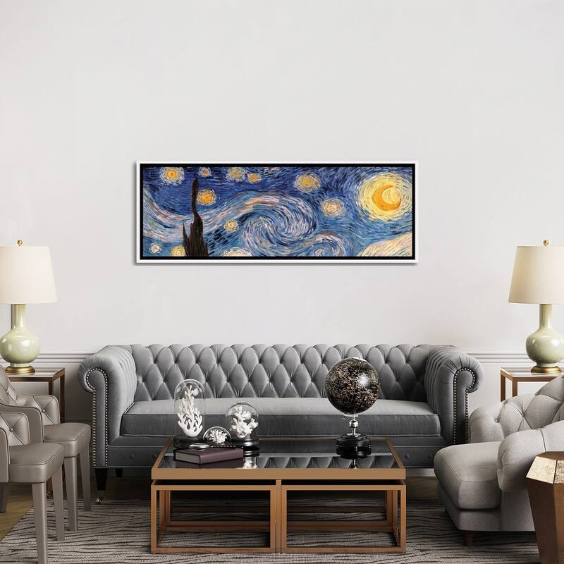 iCanvas "The Starry Night" by Vincent van Gogh Framed Canvas Print