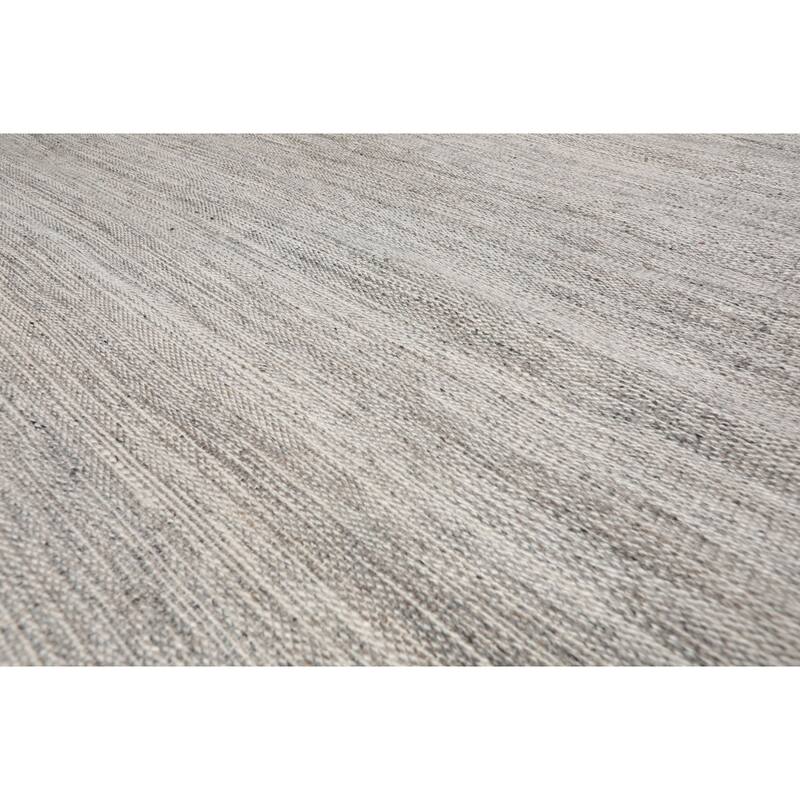 Hand Woven Silver,Gray Dhurry Wool Traditional Oriental Area Rug