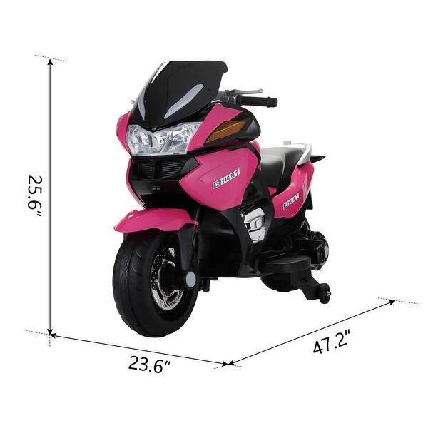 dimension image slide 0 of 2, Safe 12V Electric Motorcycle for Young Riders with Multimedia Features