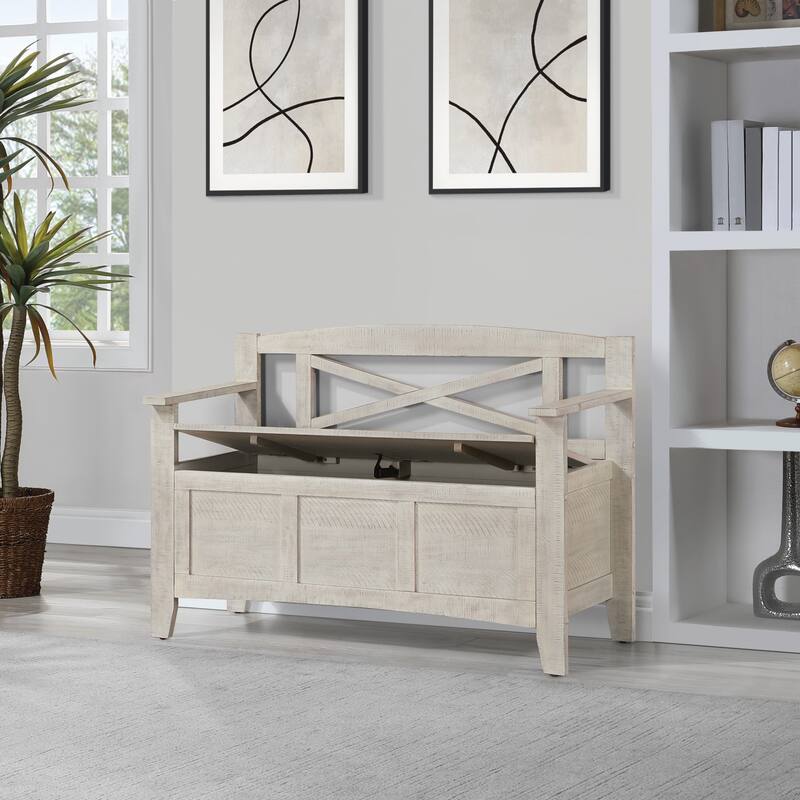 Entryway Bench with Flip Up Storage