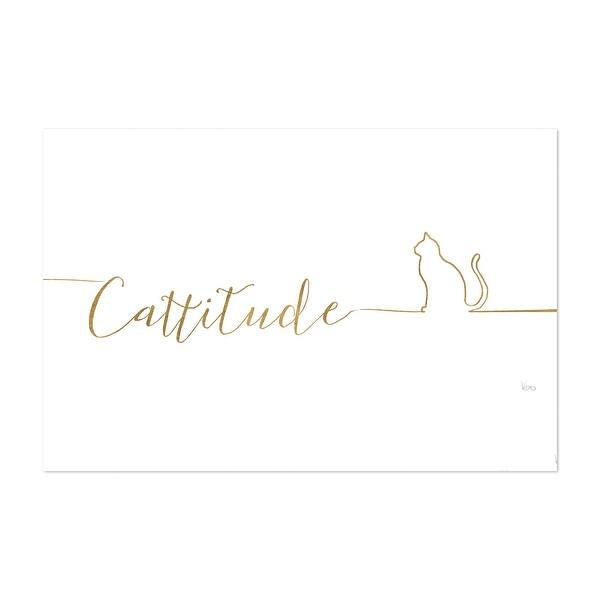 Underlined Cats II Typography Animals Art Print/Poster - Bed Bath ...
