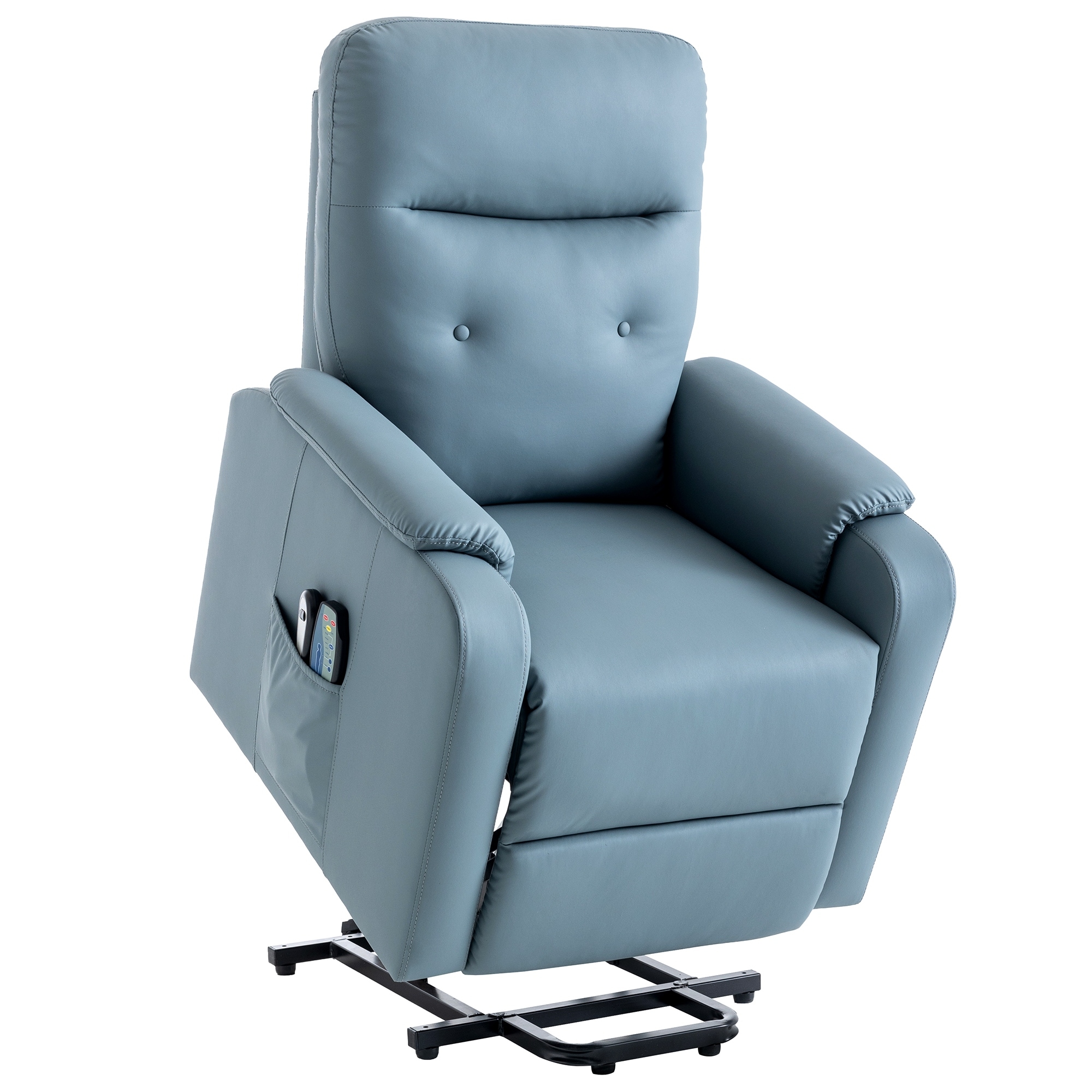 Massage Recliner Chair with Side Pocket Adjustable Massage and Heating Function Electric Power Lift Chairs for Living Room