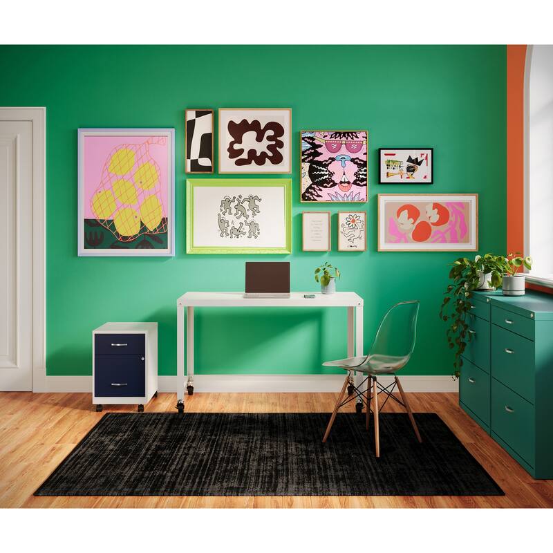 Space Solutions 18" Deep 2 Drawer Letter Width Mobile Vertical File Cabinet with Accessory Drawer
