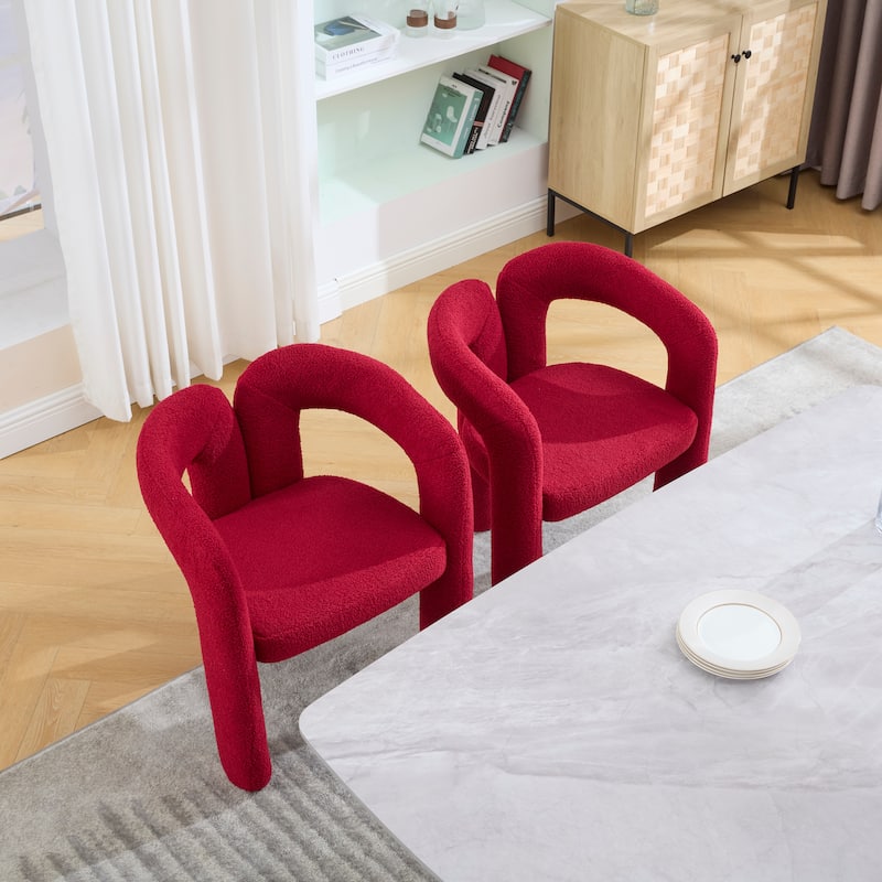 Modern Velvet Upholstered Accent Chair – Barrel-Shaped Dining Side Chair For Kitchen Or Living Room (Set Of 2)‌