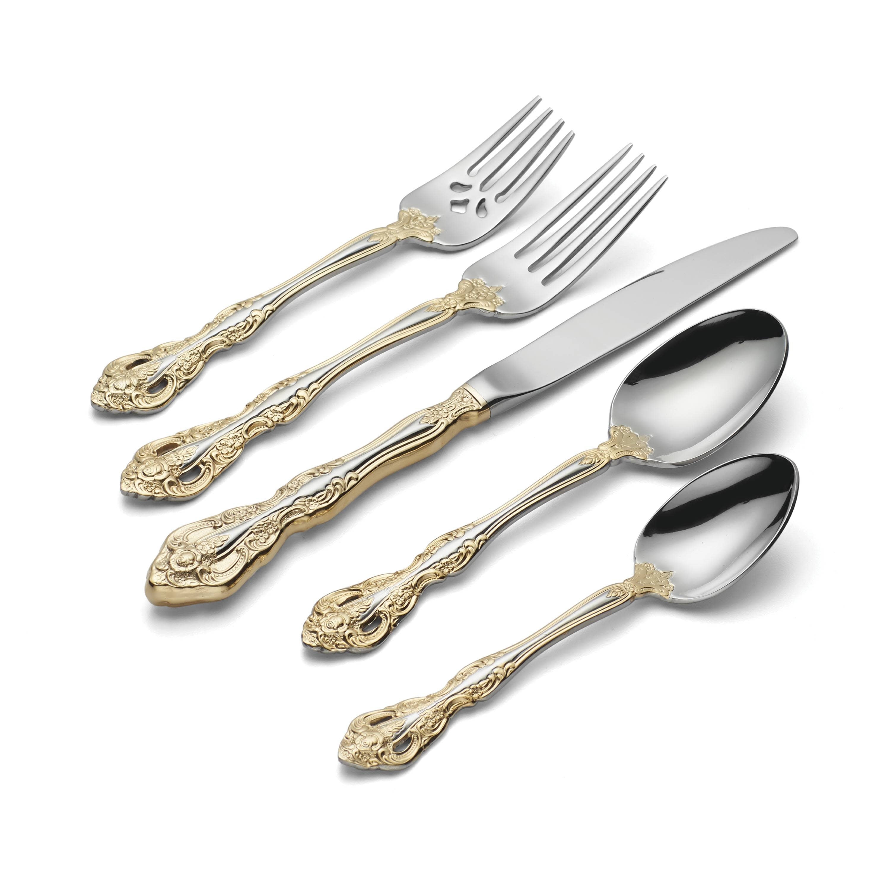 Oneida Golden Michelangelo 20 Piece Fine Flatware Set, Service For