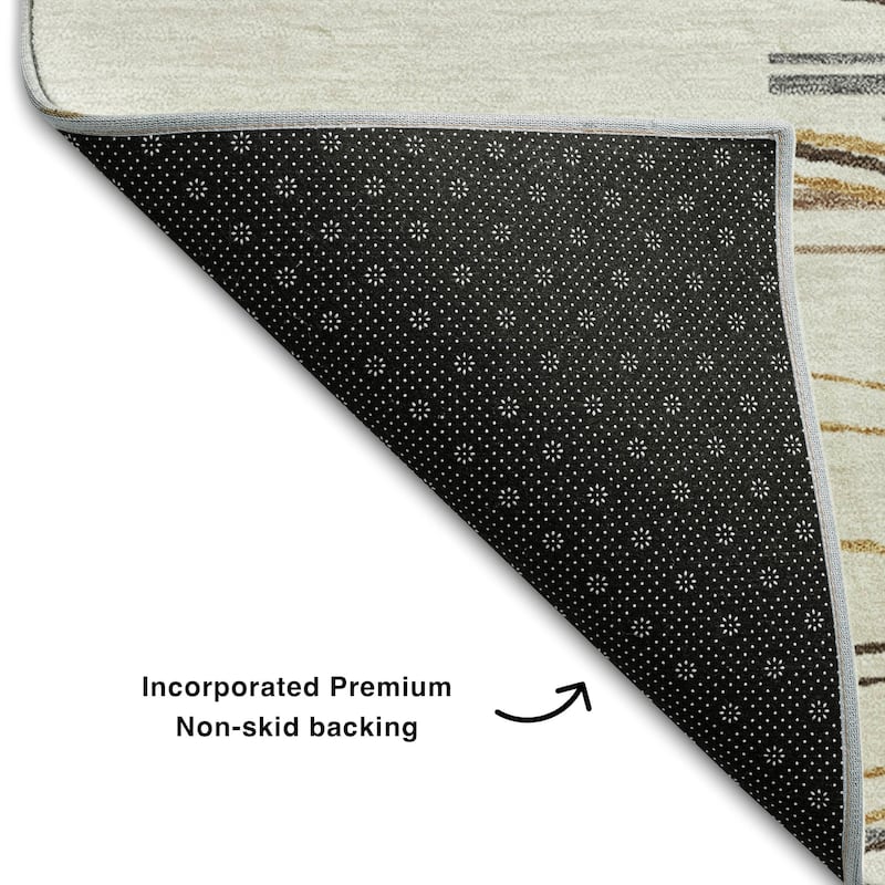 Premium Washable Super Soft Solid Landscape Mayfield Rug