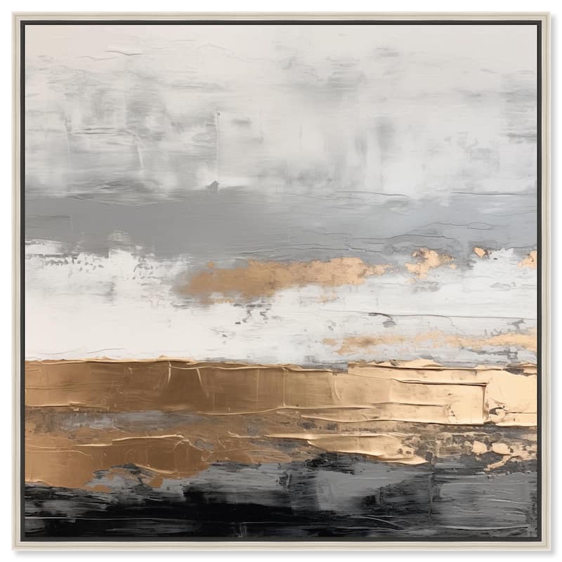 Moonlit Gold II Canvas by Art Remedy - Silver - 30" x 30"
