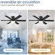 preview thumbnail 5 of 9, 46/52-Inch Low-Profile Ceiling Fan with 32W LED Light and Remote Control, 6 Dual-Finish Blades, Reversible DC Motor