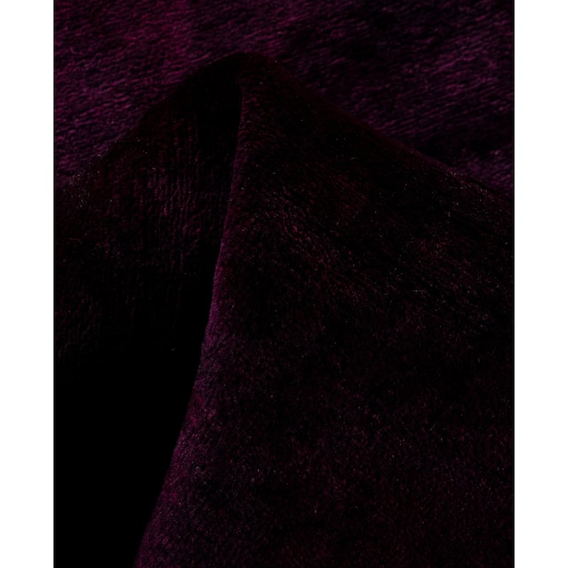 Overdyed One-of-a-Kind Hand-Knotted Area Rug - Purple - 2' 5" x 16' 4"