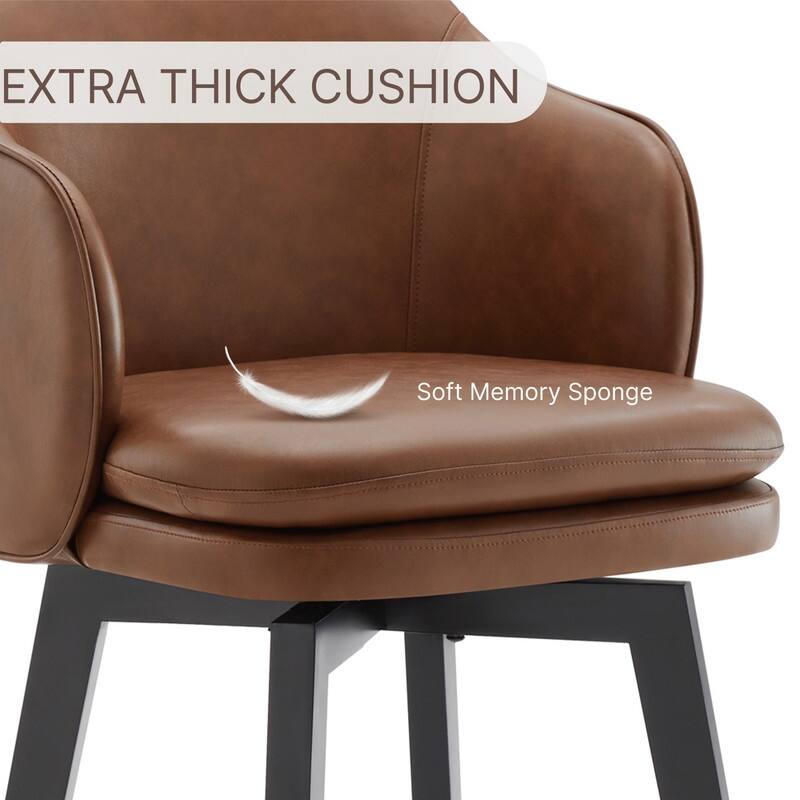 Spruce & Spring Kaylee Modern Swivel Counter Height Bar Stools with Arm