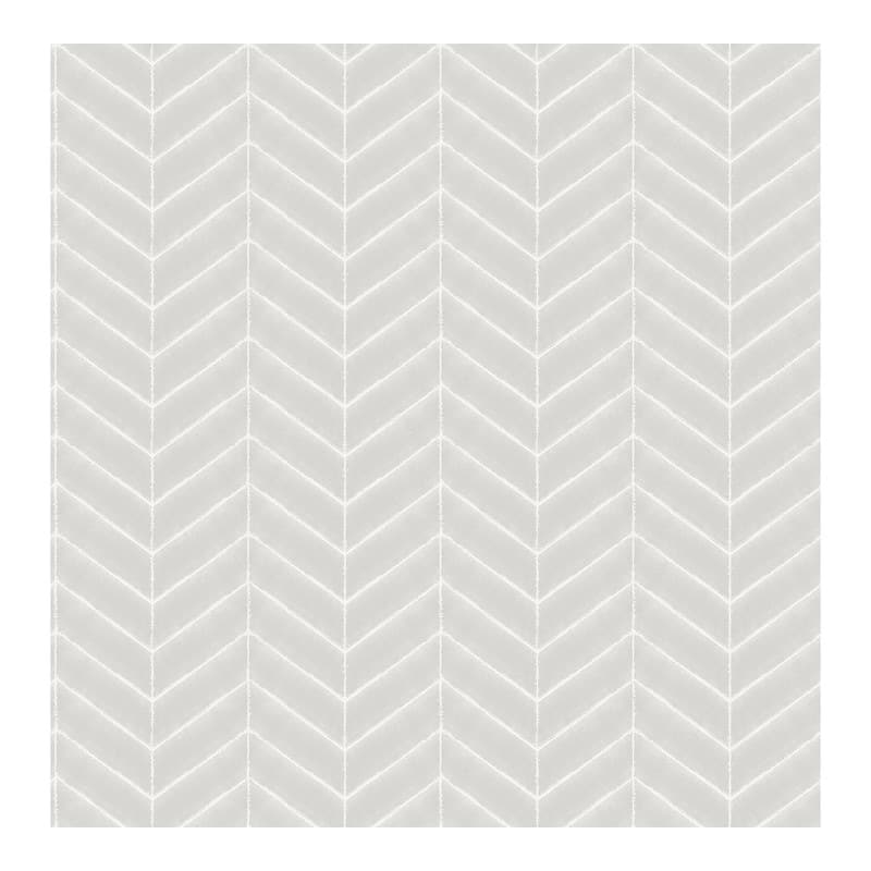 Chesapeake Bison Grey Herringbone Wallpaper - 20.5 x 396 x 0.025