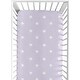 preview thumbnail 1 of 4, Lavender Purple Boho Sun Girl Fitted Crib Sheet Light Lilac White Bohemian Celestial Sky Desert Sunshine Outdoors Nature Girl