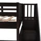 preview thumbnail 47 of 67, Stairway Wooden Bunk Bed with Storage Staircase and Guard Rail, for Bedroom, Dorm, Convertible into 2 Beds