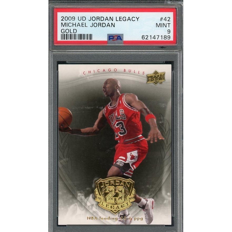 Michael Jordan 2009 Upper Deck Legacy Gold Basketball Card #42 Graded PSA 9 - 8'6" x 11'6"