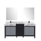 preview thumbnail 97 of 157, Lexora Zilara Bathroom Vanity Complete Set in Black and Grey with Faucet