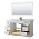 preview thumbnail 22 of 25, Avery 60-inch Single Vanity, Marble Top, Square Sink, 58-inch Mirror