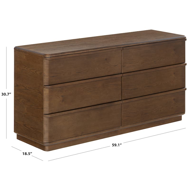 SAFAVIEH Couture Guillermo 6-Drawer Wood Dresser