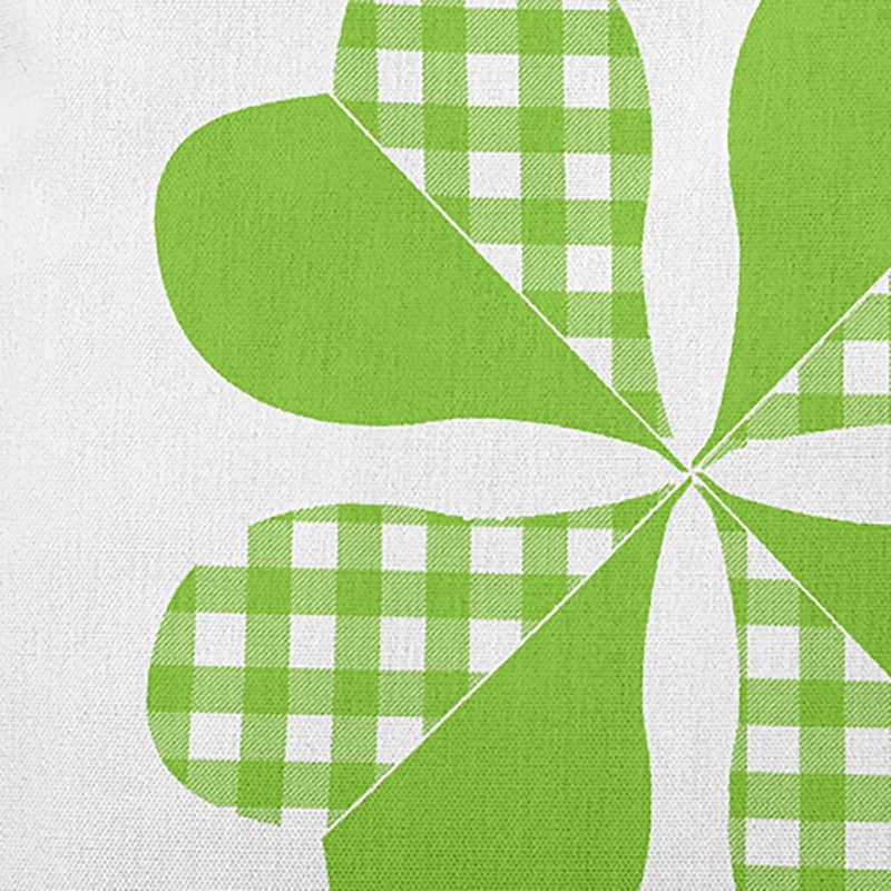 Checkered Clover Accent Pillow