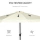 preview thumbnail 6 of 39, Outsunny 9ft Patio Umbrella with Push Button Tilt and Crank, Ruffled Outdoor Market Table Umbrella with Tassles and 8 Ribs