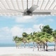 preview thumbnail 1 of 14, Hunter 52" Seawall Outdoor Ceiling Fan with LED Light Kit, Wall Control - Wet Rated! Matte Silver