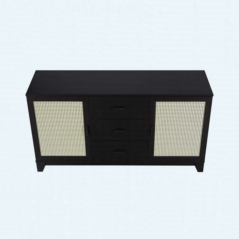 Modern Cane Sideboard for Dining Room
