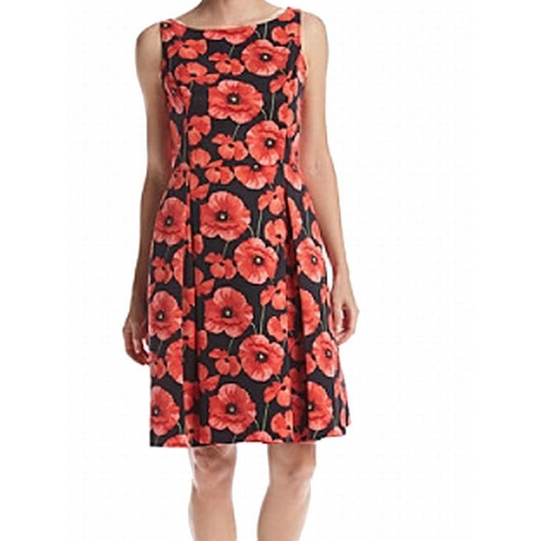 tommy hilfiger red and black dress