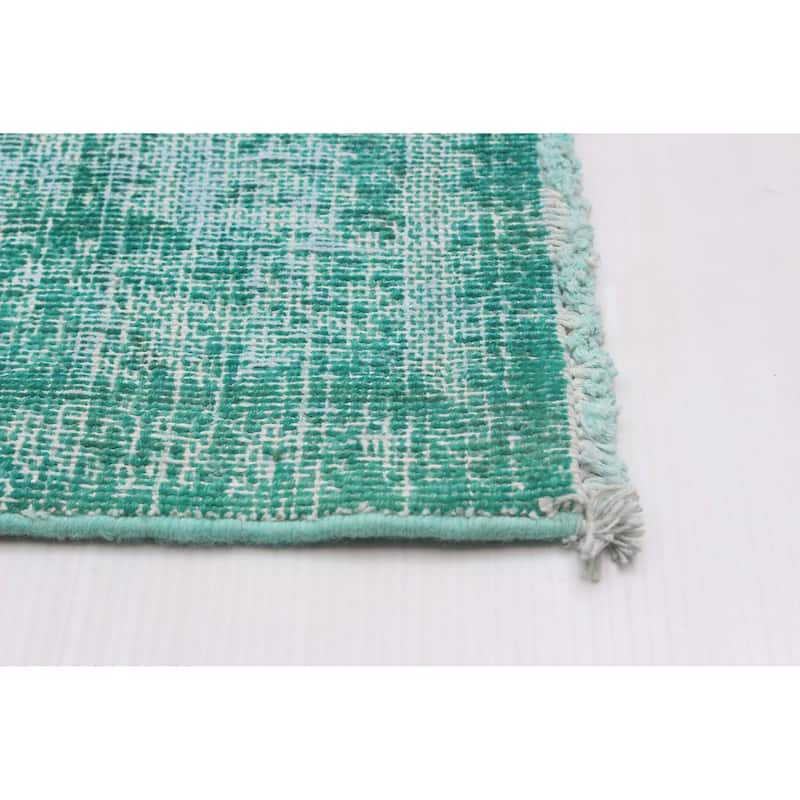 ECARPETGALLERY Hand-knotted Color Transition Green Wool Rug - 9'5 x 12'4