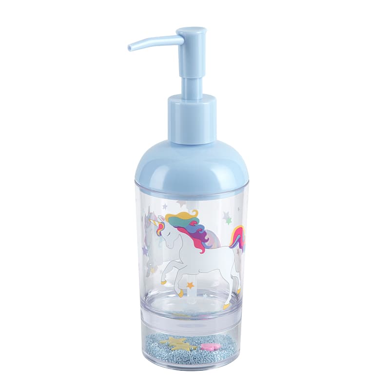 Unicorn & Rainbow 3pc Set Lotion Pump/Toothbrush Holder/Tumbler - 3pc bath accessory set