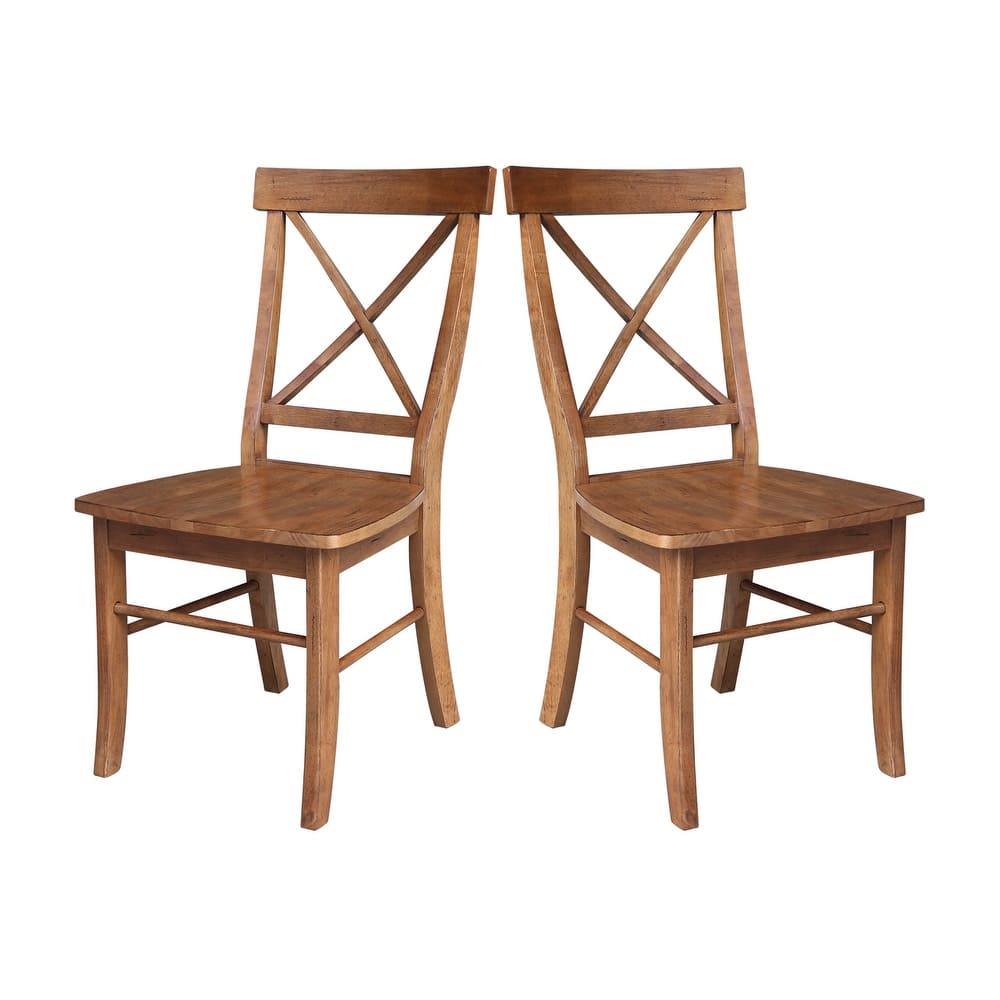 Set of Two X-Back Dining Chairs